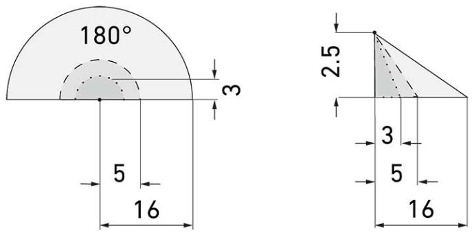 Grâce à quatre capteurs PIR intégrés, le détecteur de mouvement possède une zone de détection à 180° et offre une protection au ras du mur à 360°. Zone de détection