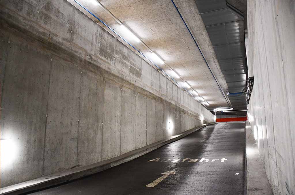 TRIVALITE Retrofit dans l'entrée d'un garage souterrain